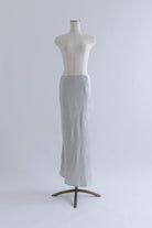Acetate Satin Narrow Skirt グレージュ