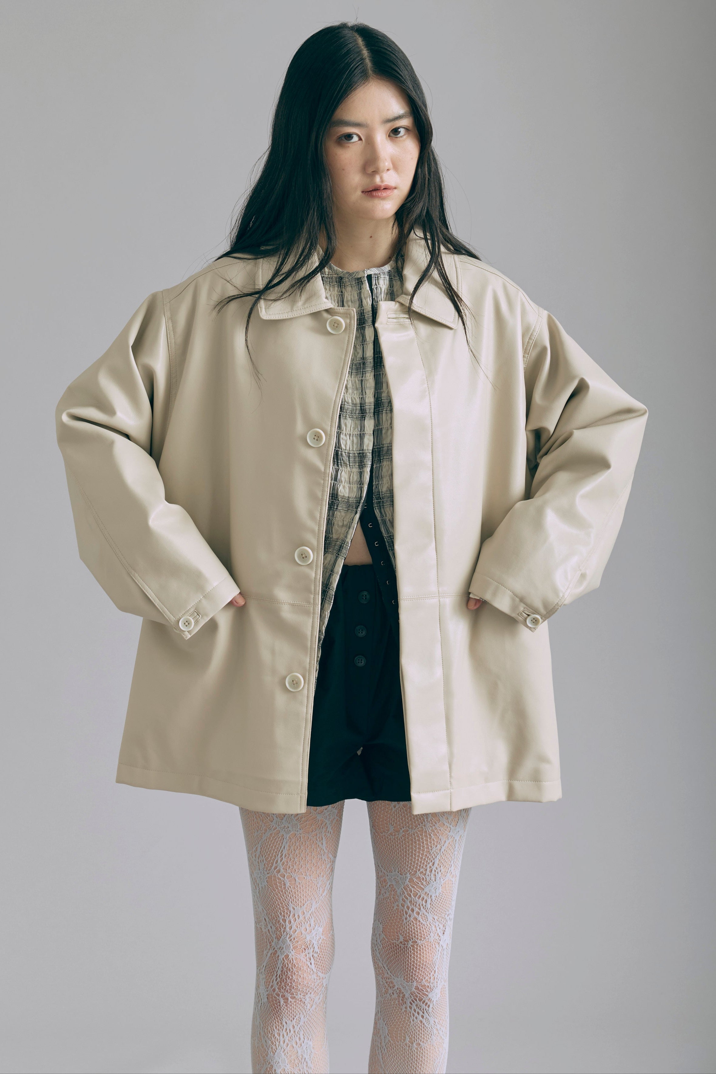 Faux Leather Over Jacket – EN NEUME
