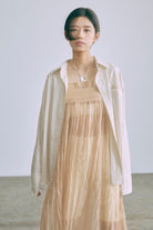 2Way Sheer Crinkled Skirt Dress