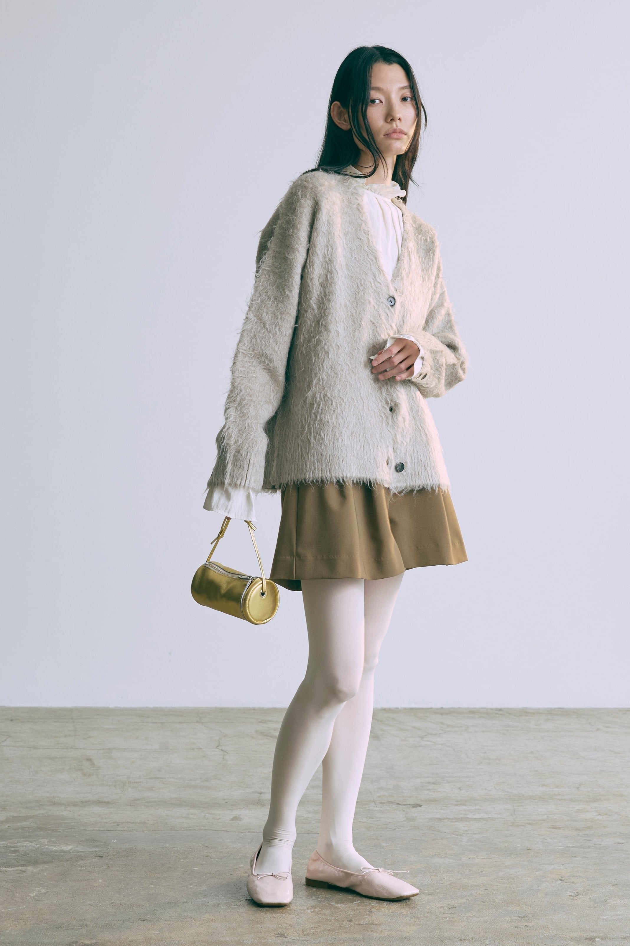 Brashed Shaggy Cardigan