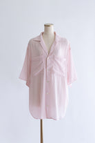 Sheer Stripe Big Shirts ピンク