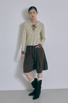 Structured Pocket Flare Shorts