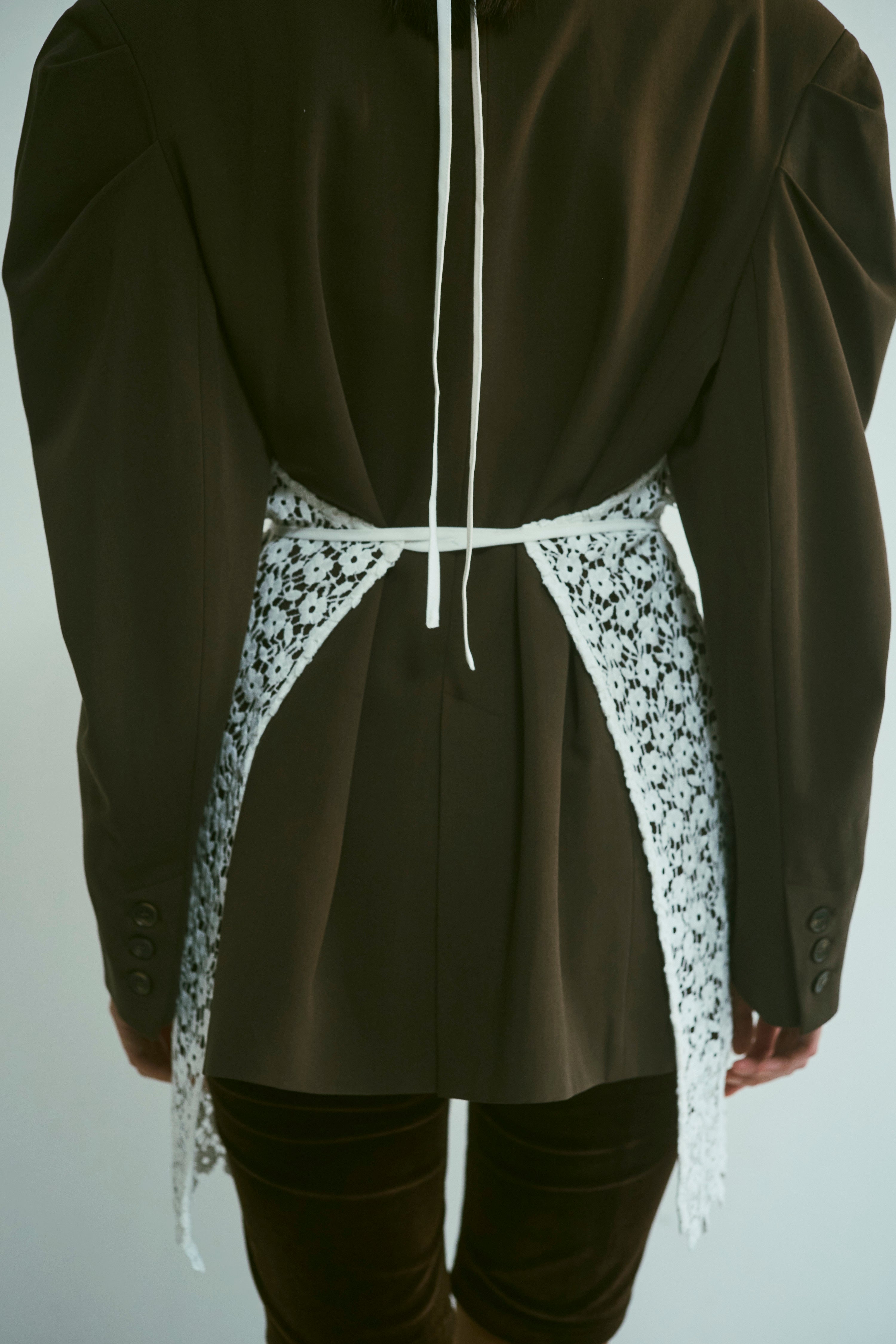 Gathered Shoulder Fitted Jacket