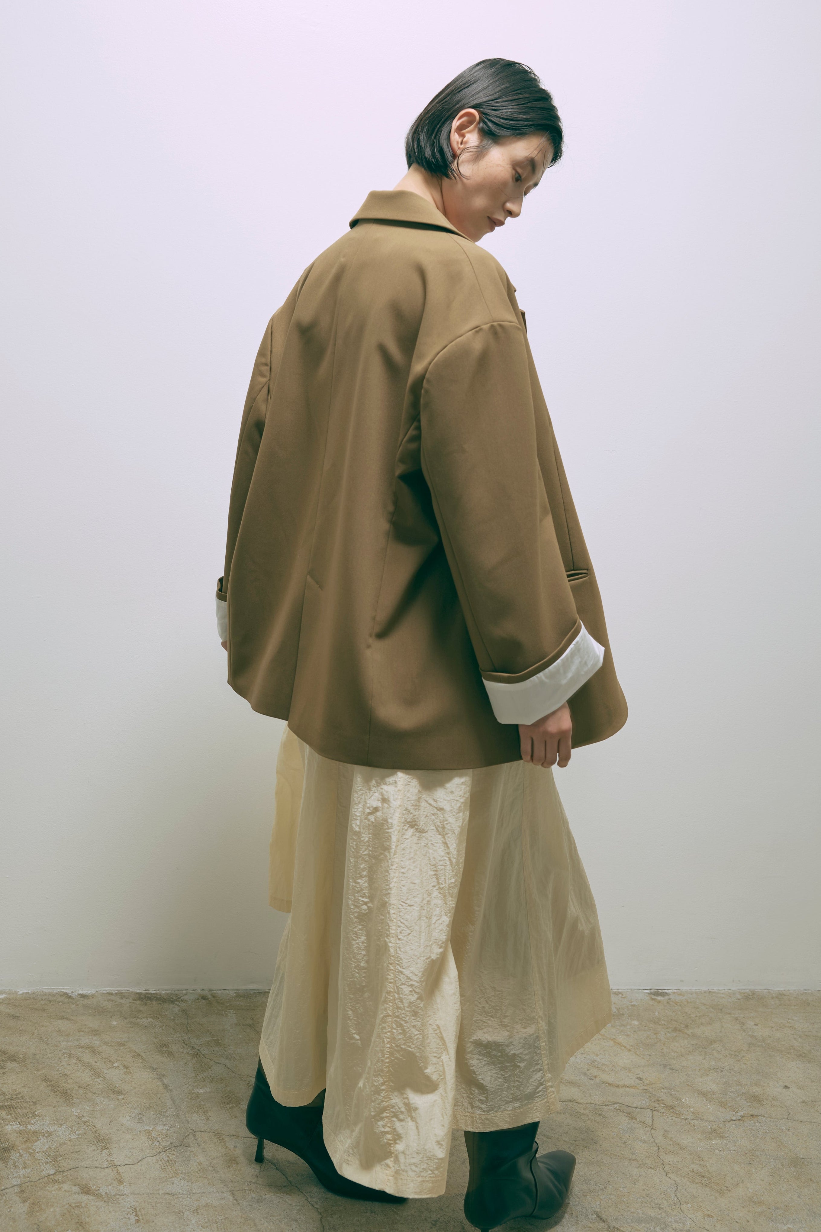 Nylon Taffeta Flared Skirt