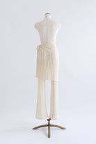 Cut Lace Soft Flare Pants & Layered Skirt Set