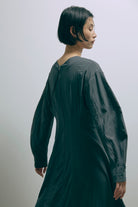 Volume Sleeve Soft Flare Dress