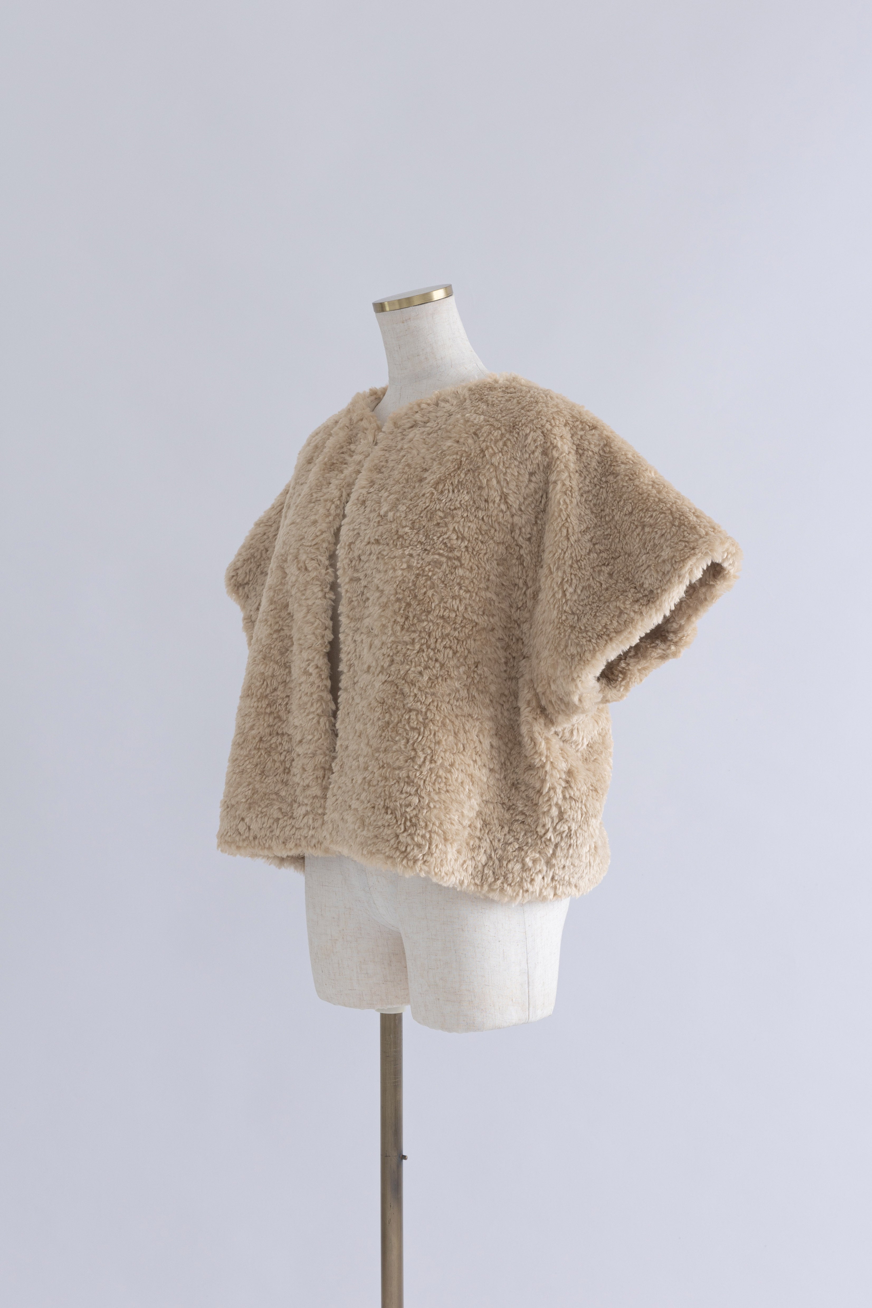 Short Sleeve Fur Jacket