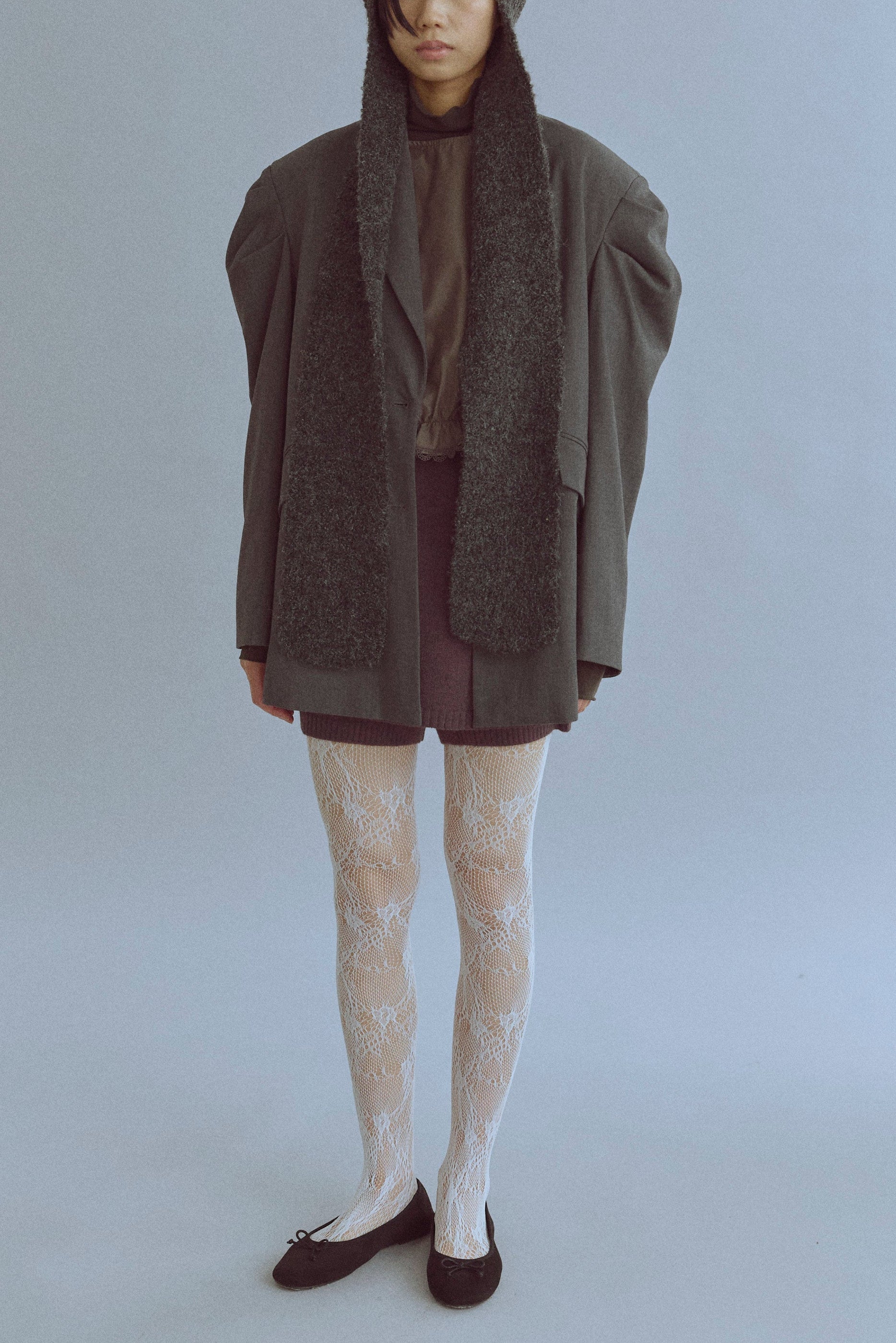 Alpaca-Touch Knit Mini Skirt