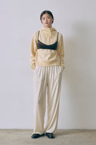 Side Lace Velour Easy Pants