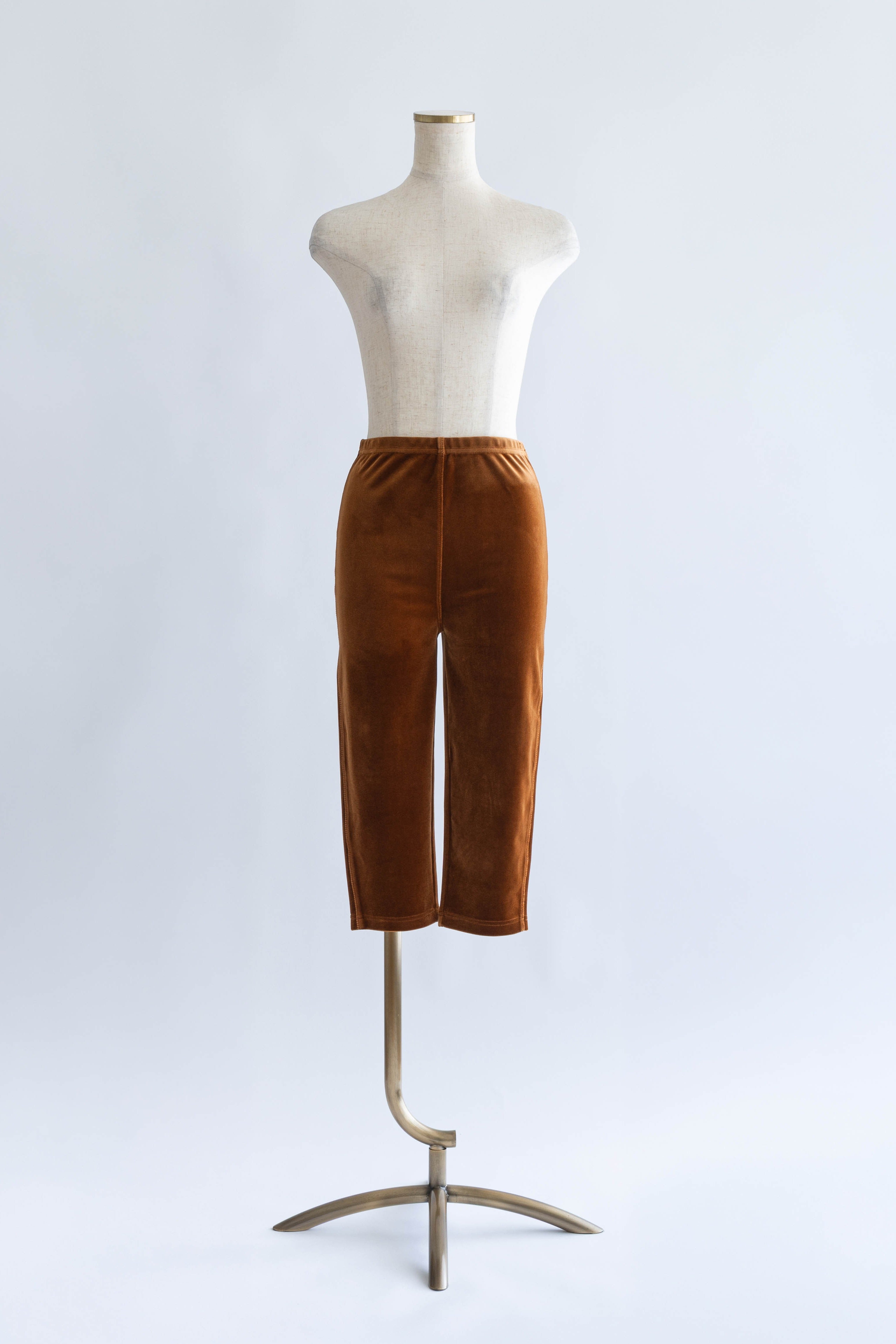 Velour Slim-Fit Biker Leggings
