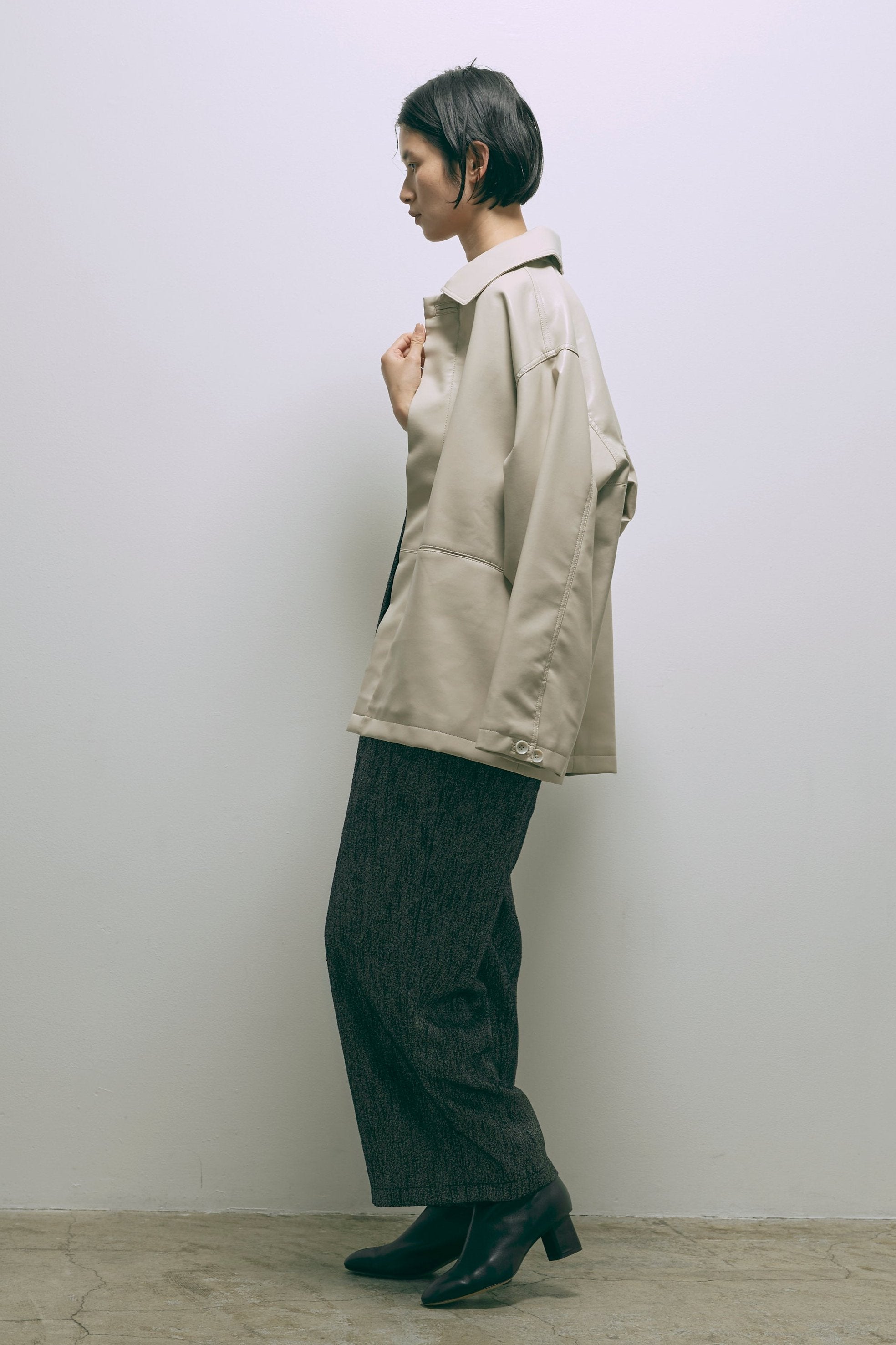Faux Leather Over Jacket
