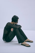 Cut Lace Soft Flare Pants & Layered Skirt Set