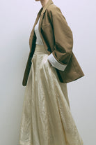 Nylon Taffeta Flared Skirt