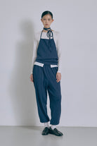 Powder Dot Jogger Pants ネイビー size:F model:175cm SENPING