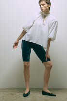 Flared Balloon Sleeve Blouse
