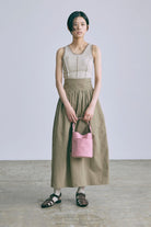 Cocoon Silhouette Skirt ライトカーキ model:170cm chii