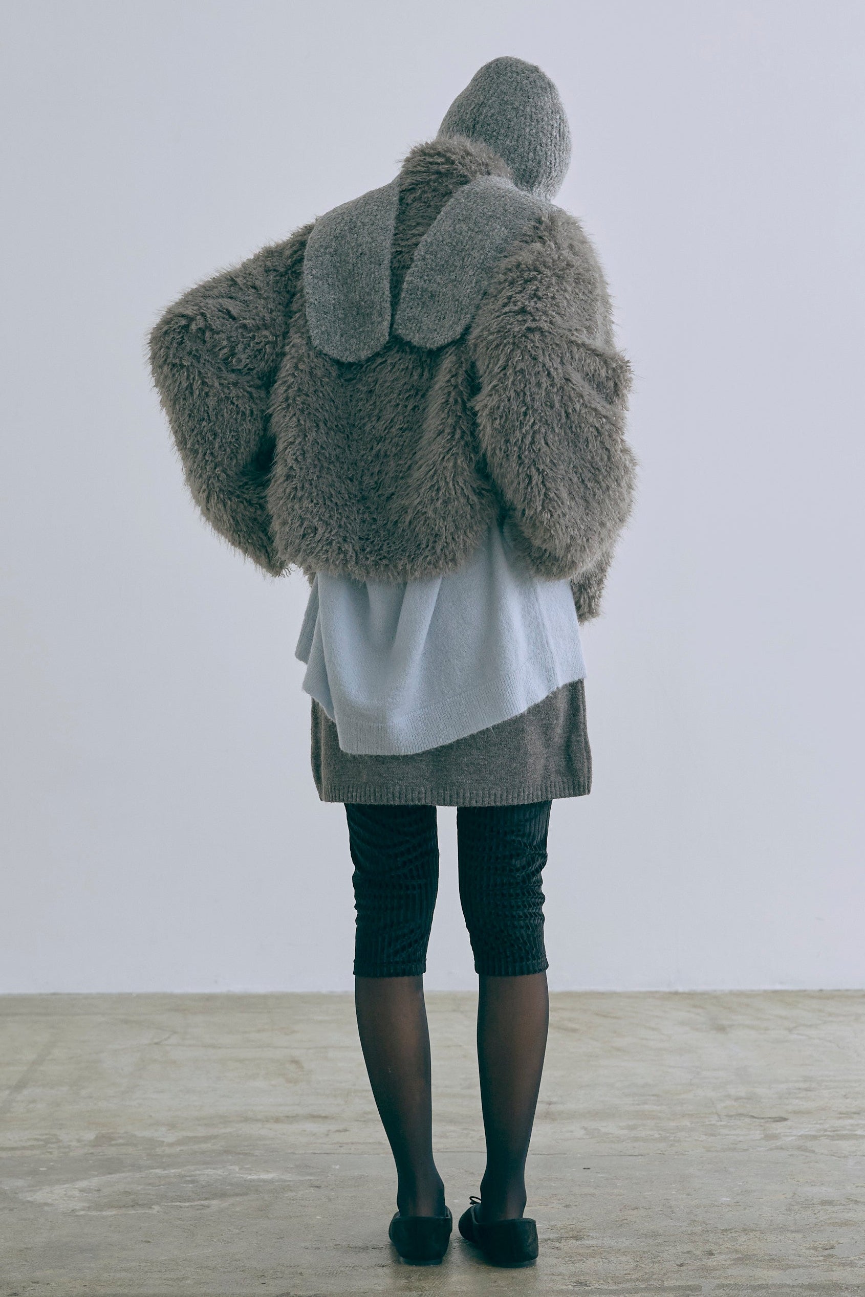 Alpaca-Touch Knit Mini Skirt