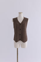 Melange Knit Gilet ブラウン