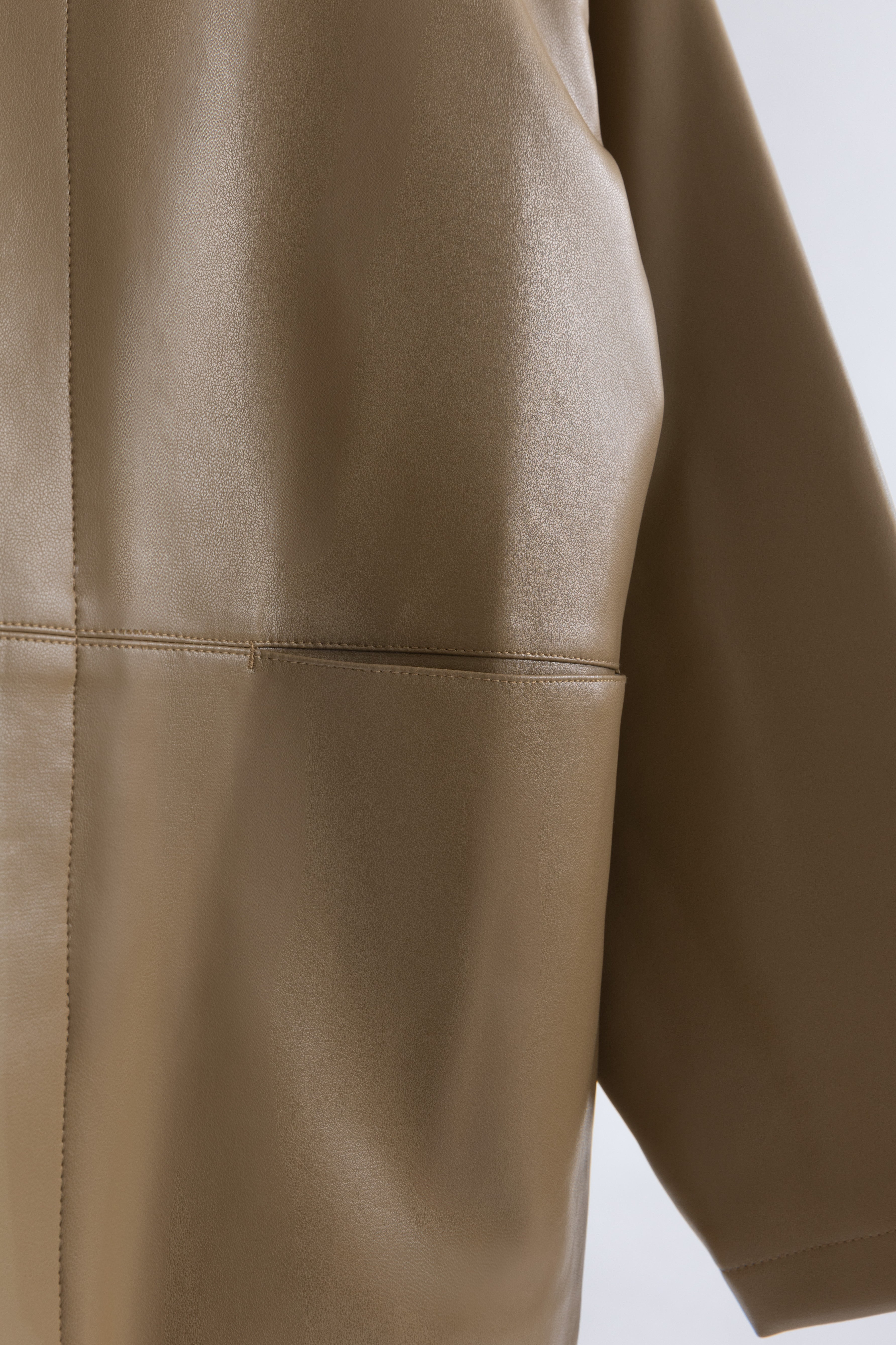 Faux Leather Over Jacket