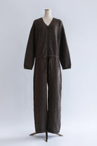 Soft Wool Jumpsuit ブラウン