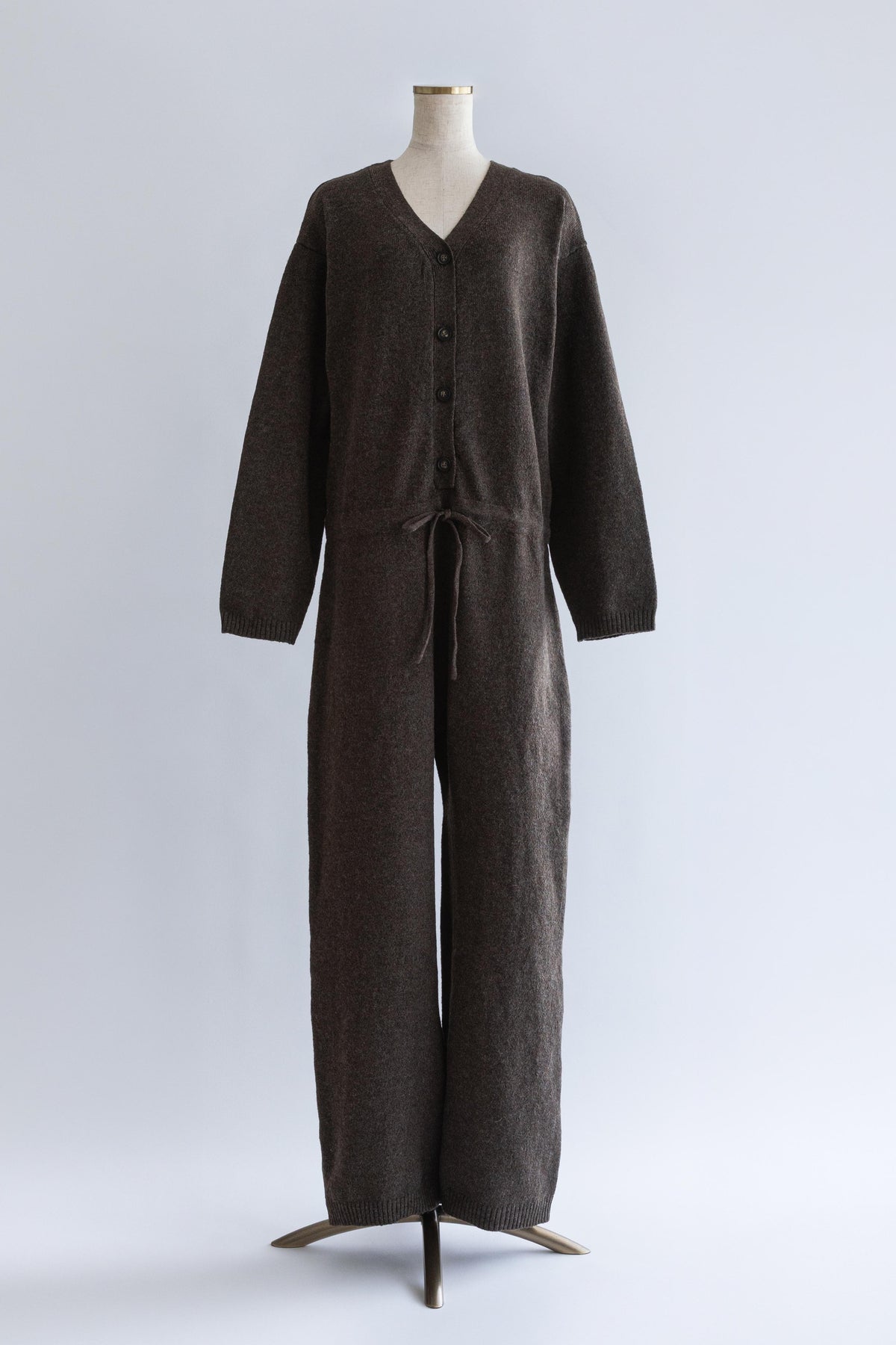 Soft Wool Jumpsuit ブラウン