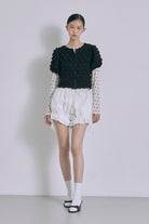 Puff Smocked Short Blouse