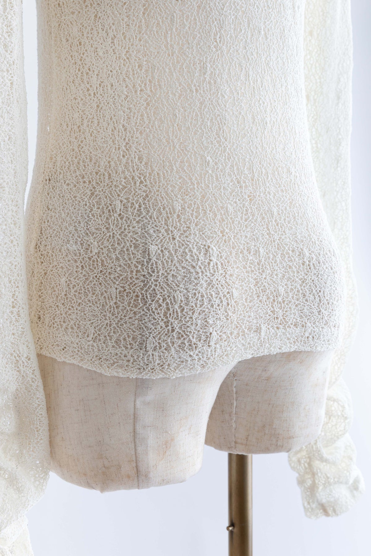 Mesh Lace Open Back Top