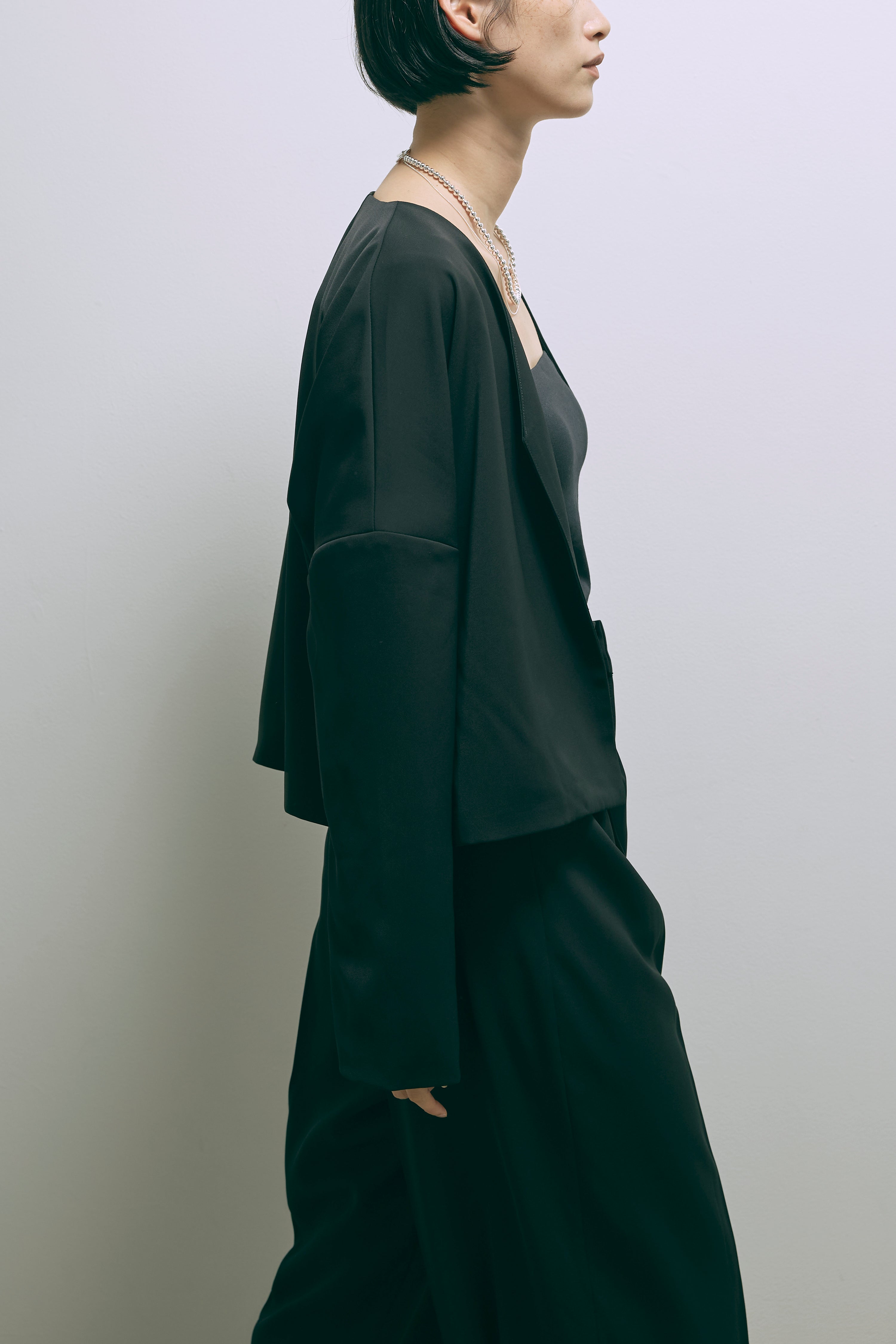 Dropped Shoulder Soft Jacket Set Up