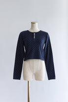 Powder Dot Henley ネイビー