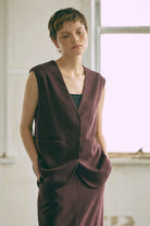 【Set Up】Faux Suede Gilet