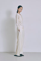 Side Lace Velour Easy Pants