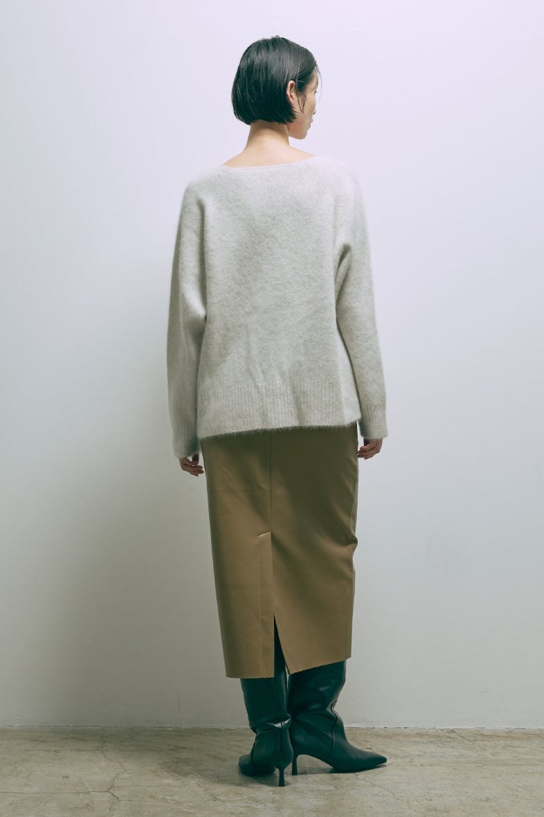 Vneck Fox Over Knit