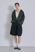 Structured Pocket Flare Shorts