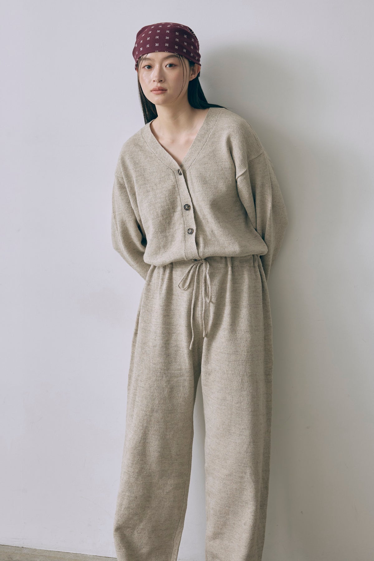 Soft Wool Jumpsuit ベージュ