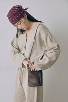 Light Leather Mini Tube 2Way Bag ブラウン
