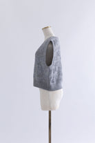 Sequin Jacquard Knit Vest
