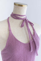 Back Ribbon Knit Cami パープル