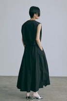Nylon Taffeta Flared Skirt イエロー model:170cm chii