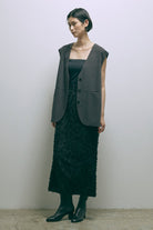 【Set Up】Faux Suede Gilet