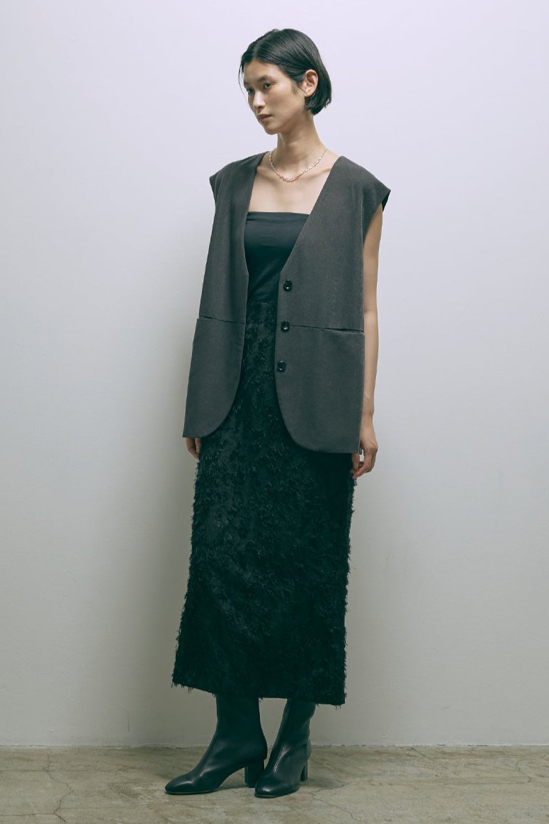 【Set Up】Faux Suede Gilet