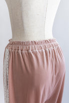 Side Lace Velour Easy Pants
