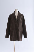 Vintage Suede Oversized Jacket ダークブラウン