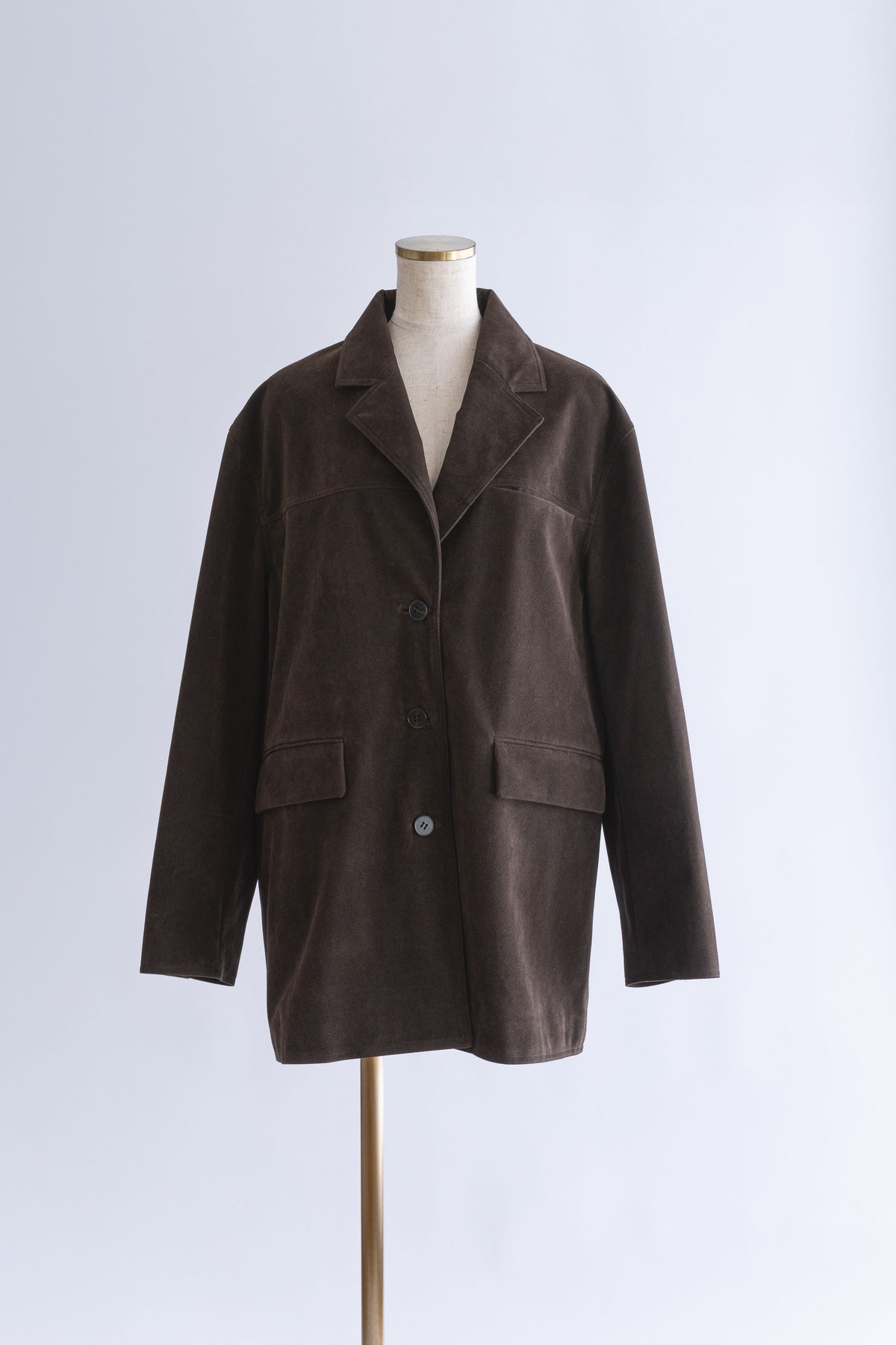 Vintage Suede Oversized Jacket ダークブラウン