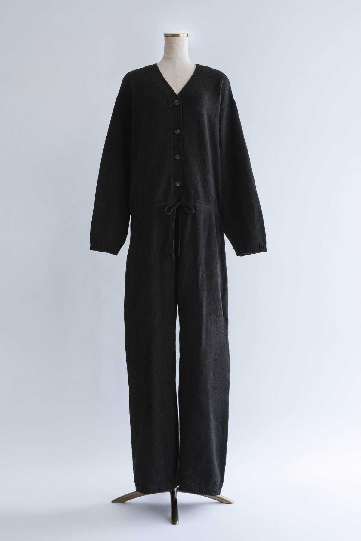 Soft Wool Jumpsuit ブラック