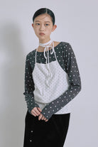 Powder Dot Halter Cami オフホワイト size:F model:175cm SENPING
