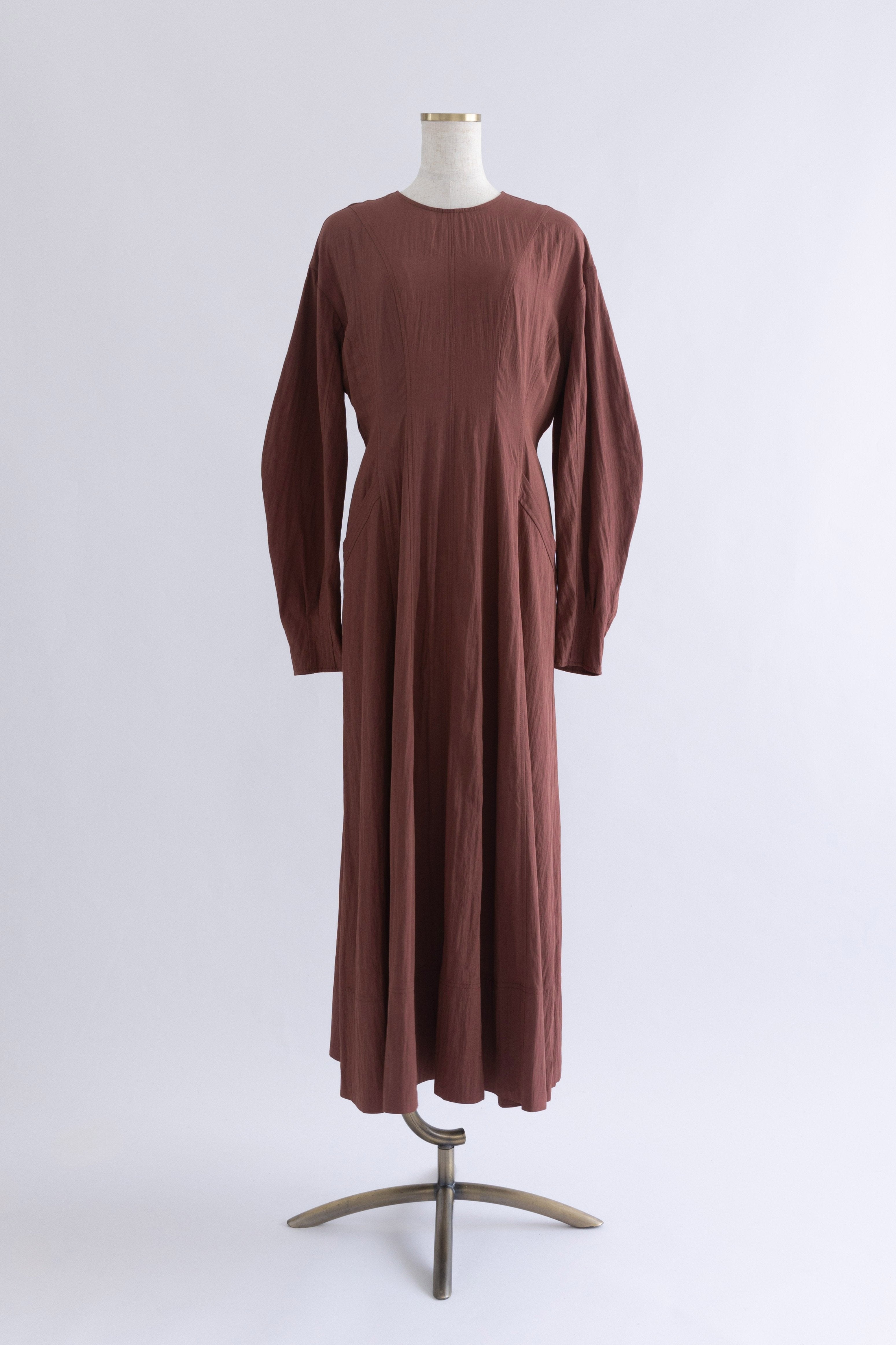 Volume Sleeve Soft Flare Dress