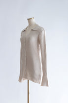 【Set Up】Chenille Collar Cardigan アイボリー