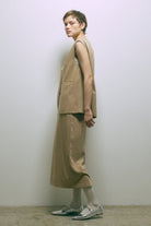 【Set Up】Faux Suede Gilet