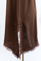 Polka Dot Satin Lace Cami Dress