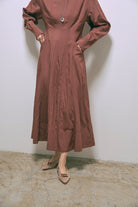 Volume Sleeve Soft Flare Dress